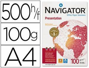 PAPEL FOTOCOPIADORA NAVIGATOR DIN A4 100 GRAMOS PAPEL MULTIUSO INK-JET Y LASER-PAQUETE DE 500 HOJAS